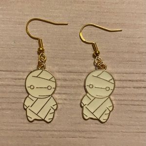 Halloween mummy earrings
